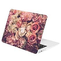 TOP CASE - Air 13-Inch Floral Pattern Rubberized Hard Case for Macbook Air 13