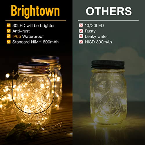 Solar Mason Jar Lights Lids, 30 LED Solar Fairy Lights for Mason Jars
