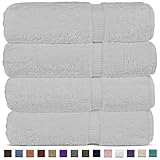 Luxury Premium Long-Stable Hotel & Spa Turkish Cotton 4-Piece Eco-Friendly Bath Towel Set (White)