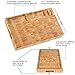 HHXRI Organic Bamboo Cheese Board and Knife Set for Kitchen (15.8x9.8x1.2'')…