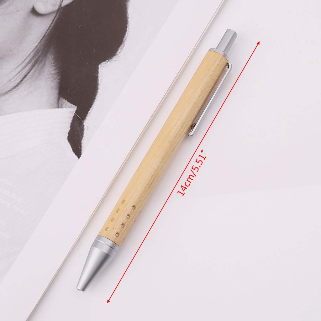 Green & Rare Bolígrafo unisex de madera hecho a mano con 24 agujeros