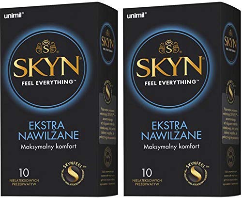 SKYN® Extra Lube Non-Latex Condoms, Pack of 10 x 2