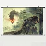 Popular And Unqiue Designed Home Decor Art Game Poster With Elder Scrolls Skyrim(8) Wall Scroll Poster Fabric Painting 24 X 16 Inch (60cm X 40 cm)