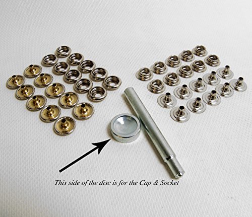 Snap Repair Kit w/ Setting Tool & Nickel Plated Brass Snaps