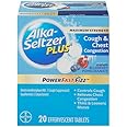 ALKA-SELTZER PLUS Powerfast Fizz, Cough & Chest Congestion Medicine, effervescent Tablets, 20ct