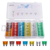 DEDC Blade Fuse Set 120 Pieces Standard Blade Fuse Assortment Kit 5,7.5,10,15,20,25,30 AMP Essential Replacement,Regular ATM Blade Fuses for Cars,Trucks,Boats