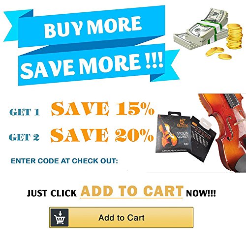 image for BAOBADO Premium Violin Strings Set|Dominant Violin String Size Fit 3/4