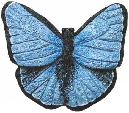 Set of 4 Blue Butterfly Drawer Knobs
