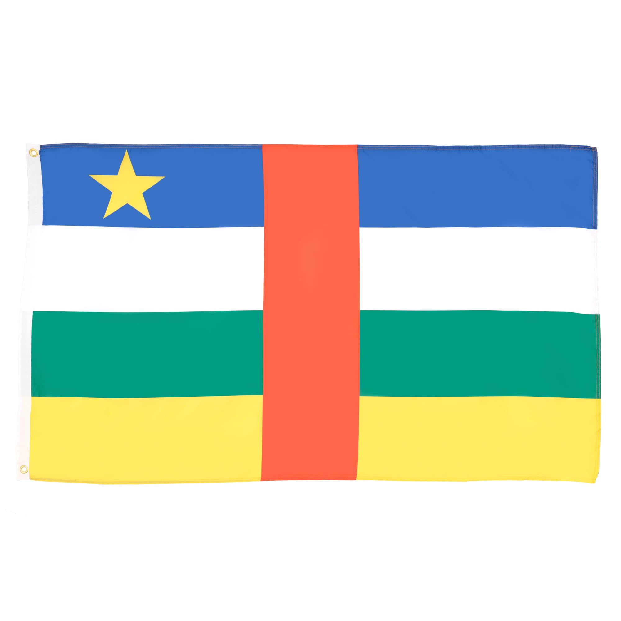 AZ FLAG - Central African Republic Flag - 3x5 Ft - 100D Polyester Central Africa Banner with Two Metal Grommets - Fade Resistant - Vivid Colors - 3' x 5' Feet - 150x90 Cm — image 1