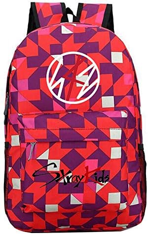 Stray Kids Logo Printed Backpack Moda Sports Daypack Outdoor Travel Bag School Bag for Women and Men