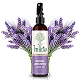 TreeActiv Natural Linen Spray | Kills Acne Causing Bacteria | Eliminates Odors | Fabric, Bedding, Clothing, Carpet & Furniture Refresher | (8 fl oz) (Lavender)