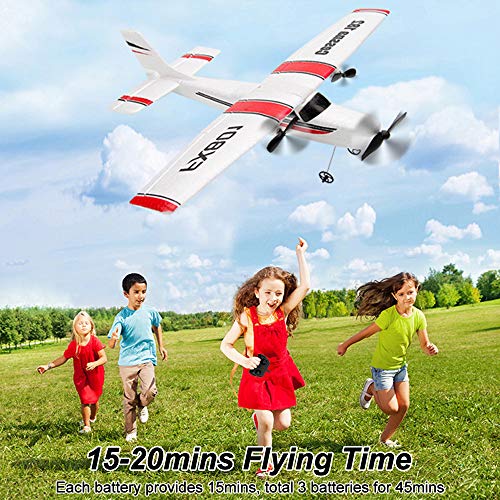 RC Airplane FX801 RC Plane 2.4Ghz 2CH 6-Axis Gyro DIY EPP Remote Control Airplane Easy to Fly Glider 310mm Wingspan with 3pack of Batteries