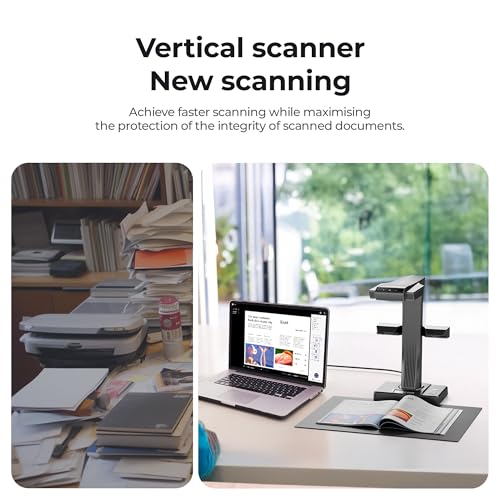 CZUR 16MP Professional Book Scanner, HD Camera Document Scanner with OCR, Converts Documents to PDF, Word, Tiff, Excel, Compatible with Windows macOS (ET16 Plus)