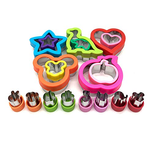JHFY Cookie Cutter-Food Grade sandwich cut mold fruit embossing mold biscuit mold love sandwich(18-piece)