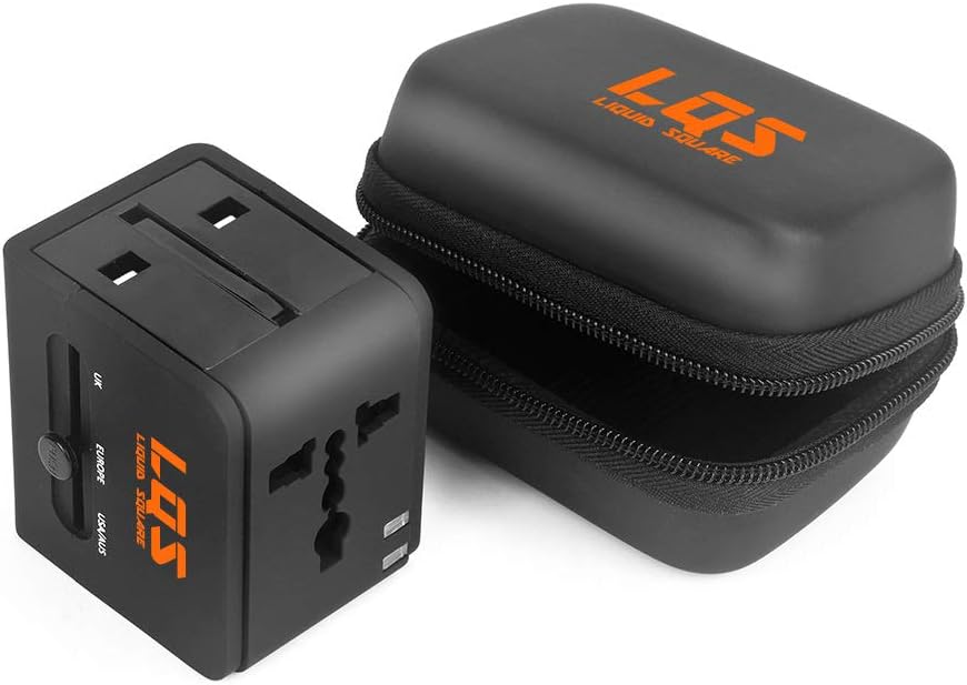 Universal Travel Adapter With Double USB Ports Perfect To Charge Or Power Your Phone, Tablet, Shaver, Laptop And More, The Best Travel Adapter For Use All Over The World: USA, EU, UK, AU, CH