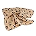 PAWZ Road Lovely Pet Paw Prints Fleece Blanket (Beige)