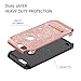 GUAGUA ZTE Blade Z Max Case ZTE ZMax Pro 2 Z982 Case ZTE Sequoia Case with Kickstand Shockproof Glitter Sparkly Slim Hybrid Protective Phone Case for ZTE Blade Z Max/Zmax Pro 2 Z982/Sequoia Rose Gold