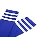 Machiriyee Women Royal Blue Knee High Socks with White Stripes
