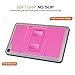 MoKo Case for All-New Amazon Fire HD 8 Tablet (7th Generation, 2017 Release Only) - [Heavy Duty] Shockproof Full Body Rugged Cover with Built-in Screen Protector for Fire HD 8, MAGENTA & GRAY
