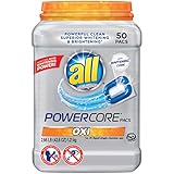 all Powercore Pacs Laundry Detergent with OXI, Tub, 50 Count