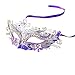 Masquerade Mask Shiny Metal Rhinestone Venetian Pretty Party Evening Prom Mask Silver Purple