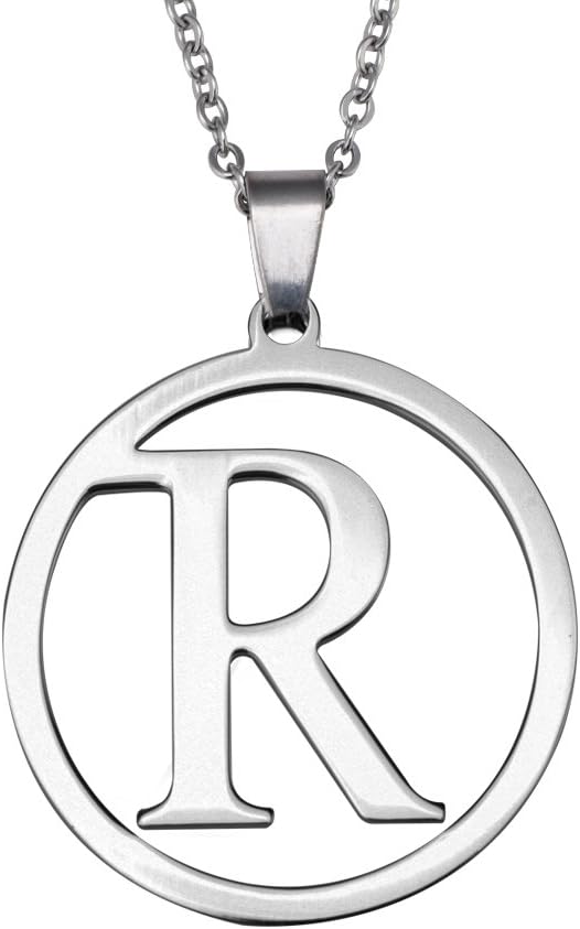 Letter Necklace Initial Pendant Personalized Stainless Steel