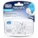 Chicco PhysioForma 100% Soft Silicone One Piece Pacifier for Babies Aged 6-16 Months | BPA & Latex Free | Reusable Sterilizing Case | Clear, 2pk
