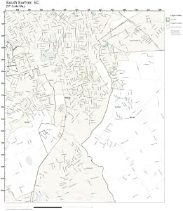 Amazon.com: ZIP Code Wall Map of South Sumter, SC ZIP Code Map Not