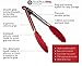 StarPack Basics Silicone Kitchen Tongs (9-Inch & 12-Inch) - Stainless Steel with Non-Stick Silicone Tips, High Heat Resistant to 480°F, For Cooking, Serving, Grill, BBQ & Salad (Cherry Red)