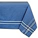 DII 100% Cotton, Machine Washable, Everyday French Stripe Kitchen Tablecloth For Dinner Parties, Summer & Outdoor Picnics - 60x84