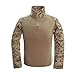 TACVASEN Mens Tactical Digital Camo Tactical Assault Long Sleeve T-Shirt Tops Desert,US S