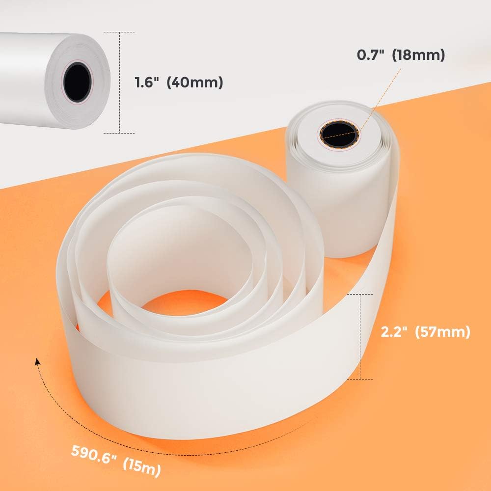 LOSRECAL Thermal Receipt Paper Rolls, 2 1/4" x 50' x 10 Rolls, POS Thermal Paper Rolls fit Credit Card Machine, Cash Register, 58MM Receipt Printer, POS Terminal, Handheld PDA : Office Products