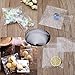 LiyuanQ Christmas Self Adhesive Candy Bag 200 PCS Cellophane Cookie Bags Self-adhesive Sealing Cellophane Bags White Polka Dot Clear Bags OPP Plastic Party Bag for Bakery, Candy (5.5 x 5.5 inches)