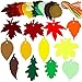 Supla 120 PCS 12 Styles Maple Leaf Fall Die Cuts Leaf Cut Outs with Holes Hang Tags with Strings Attached Favor Tags Gift Tags Treats Tags with Ribbons for Fall Wedding Halloween Party Wishing Tree