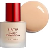 TIRTIR Mask Fit Red FoundationㅣLong Lasting Flawless Coverage, Energy Essence, Lightweight, Hydrating, Pore-Blurring, Breathable Satin Finish, Makeup, Radiant Skin, #22N Shell Beige, 1.01 Fl Oz