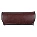 Semi Hard Eyeglass Case - Brown Protective PVC Leather Style Shell Glasses Holder with Velcro Closure - by OptiPlix