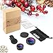 (Upgraded New) Phone Camera Lens, 0.62X Wide Anagle Lens + 15X Super Macro Lens, 2 in 1 Clip on Cell Phone Lens Kit Compatible with for iPhone, Samsung, Android, Tablets