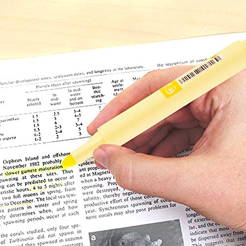 Eye Protected Highlighters, Smooth Quick-drying Ink Light-color Large Capacity High Lighter Markers, Chisel Tip Assorted Colors, 8-Count
