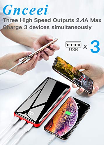 Portable Charger Power Bank 25000mAh - High Capacity with LCD Digital Display,3 USB Output & Dual Input External Battery Pack Compatible with Smart Phones,Android Phones,Tablet and Other Devices