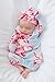 Baby Be Mine Newborn Gown and Hat Set Layette Romper Coming Home Outfit (Newborn 0-3 Months, Mae)
