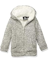 Reebok - Sudadera de forro polar con chamarra Sherpa para niña