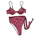 Women High Cut Bikini Set – Ladies Sexy Leopard Print Padded Two Piece Swimsuit – Tie Waist Beachwearthumb 4