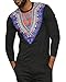 Men Dashiki Shirts African Print Short Sleeve Graphic Tops V Neck Fashion T-Shirt