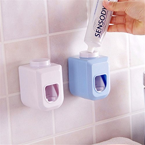 OrliverHL Auto Toothpaste Dispenser, Hands Free Toothpaste Squeezer Wall-Mount ,White