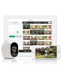 NETGEAR VMS3530-100NAR Arlo Smart Home, sistema de seguridad de 5 cámaras HD, interior exterior, reacondicionado, color blanco.