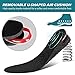 Shoe Lifts for Men & Women Height Increase Insoles Air Cushion Heel Inserts Orthotic Heel Shoe Lifts Kit Taller Insoles Variable Height (2-Layer,Black)