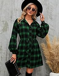 Blooming Jelly Womens Plaid Shirts Flannel Long