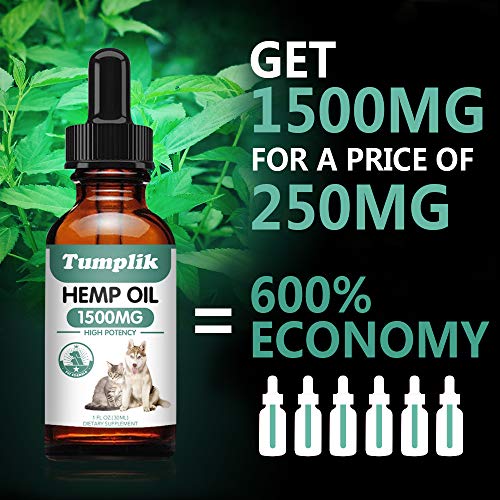 Hemp Oil for Dogs and Cats, Anxiety Relief for Dogs and Cats, TUMPLIK