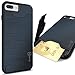 CoverON [SecureCard Series] Fit iPhone 8 Plus Case with Card Holder, iPhone 7 Plus Case, Protective Hybrid Cover with Card Slot and Kickstand Case for Apple iPhone 8 Plus/iPhone 7 Plus - Navy Blue
