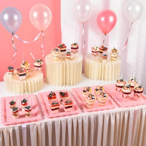 JPPSUJJ 400-Pack 5 oz Dessert Cups with Lids and Spoons, Clear Plastic Parfait & Yogurt Cups, Mini Shooter Cups for Parties, Ice Cream, Pudding, Fruit | Square Appetizer Containers